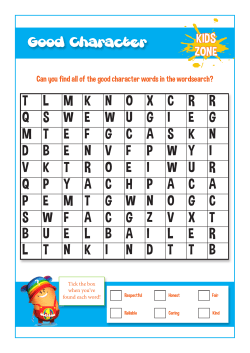 good character word search