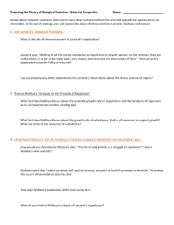 Proposing the Theory of Biological Evolution: Historical Perspective