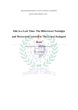Ode to a Lost Time: The Bittersweet Nostalgia and Melancholy
