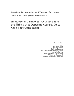 Employee and Employer Counsel Share the Things that Opposing