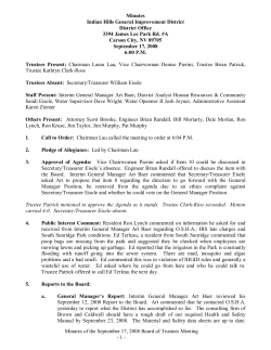 September 17, 2008 Board of Trustees Meeting