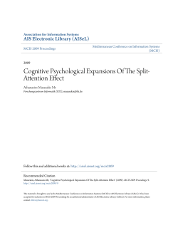 Cognitive Psychological Expansions Of The Split