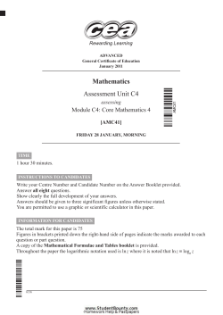 Core Mathematics 4