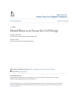 Mental Illness as an Excuse for Civil Wrongs
