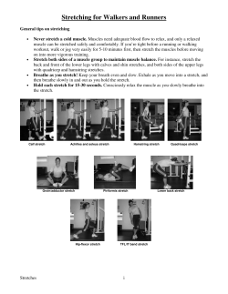 Stretching for Walkers and Runners