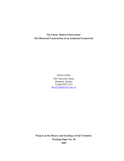 The Linear Model of Innovation: The Historical Construction