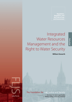 Integrated Water Resources Management and the Right to Water