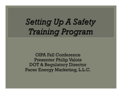 Setting up a Safety Training Program for you Company