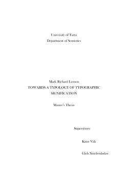 One of the problems with studying typography, is the lack of a