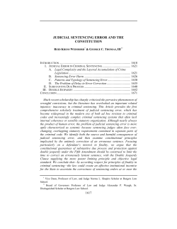 judicial sentencing error and the constitution