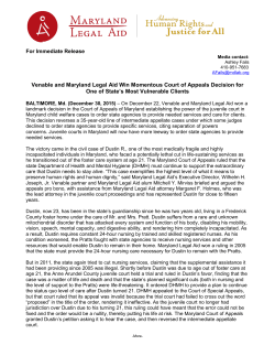 Momentous Court of Appeals Decision, December 30