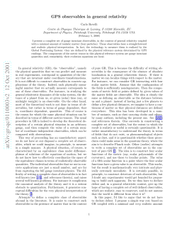 GPS observables in general relativity