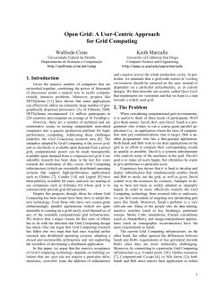 Open Grid: A User-Centric Approach for Grid Computing