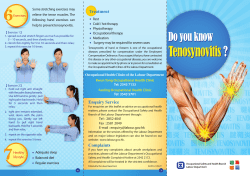 Tenosynovitis ? Tenosynovitis ?