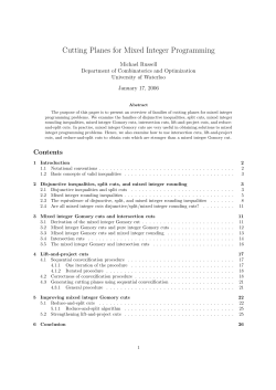 Cutting Planes for Mixed Integer Programming