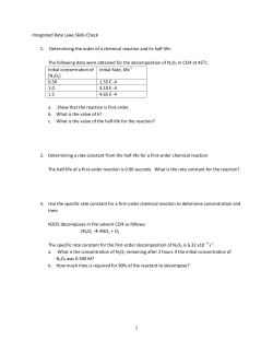 Integrated Rate Laws Skills Check Worksheet File