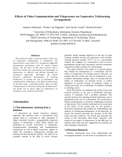 Effects of Video Communication and