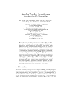 Avoiding Transient Loops through Interface-Specific