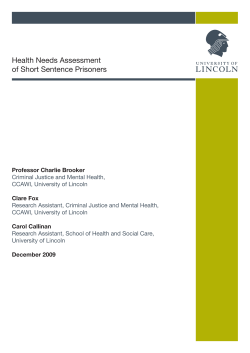 Health Needs Assessment in Short Sentence Prisoners.indd