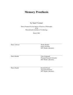 Memory Prosthesis - Semantic Scholar