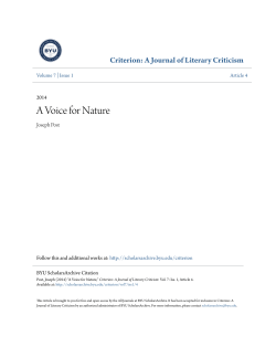 A Voice for Nature - BYU ScholarsArchive