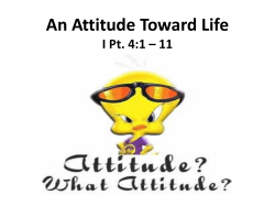 An Attitude Toward Life - Scott County Church of Christ