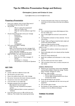 Tips for Effective Presentation Design and Delivery