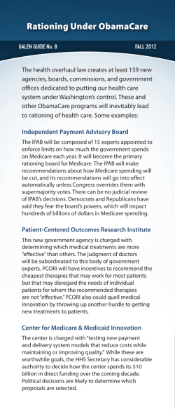Rationing Under ObamaCare