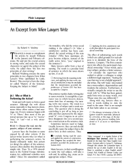 An Excerpt from When Lawyers Write