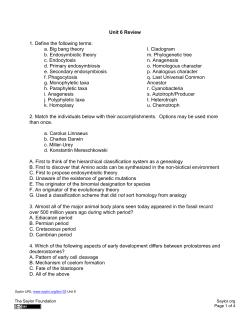 Unit 6 Review 1. Define the following terms: a. Big bang theory b