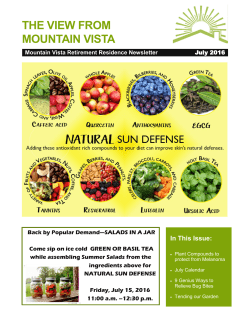 July 2016 - Mountain Vista Retirement Residence