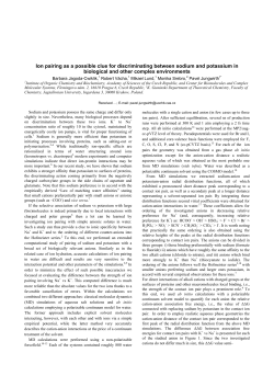 Ion pairing as a possible clue for discriminating between sodium