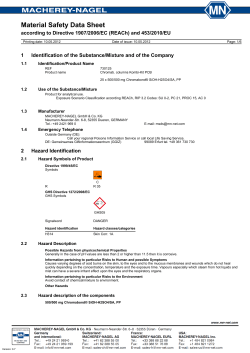 Material Safety Data Sheet