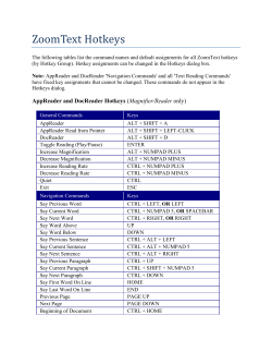 ZoomText Hotkeys - Accessing Higher Ground