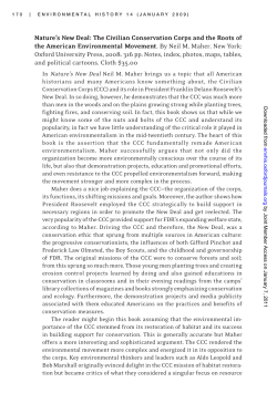 Nature`s New Deal: The Civilian Cons vilian Cons vilian