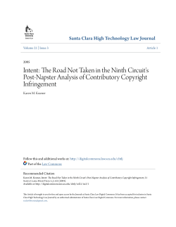 Intent: The Road Not Taken in the Ninth Circuit`s Post