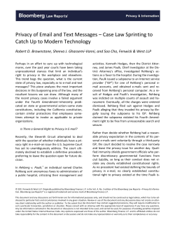 Privacy of Email and Text Messages