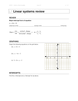 Linear inequalities notes
