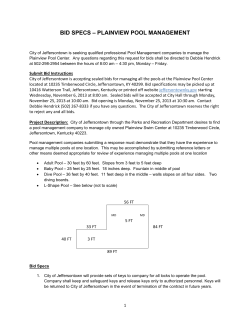 bid specs &ndash; plainview pool management