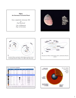 the Outermost Terrestrial Planet Notes compiled for Astronomy 1001