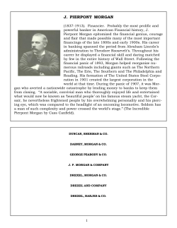 J. PIERPONT MORGAN - Scott J. Winslow Associates, Inc.