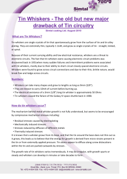 Tin Whiskers - The old but new major drawback of Tin circuitry