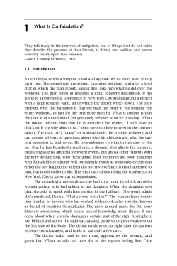 1 What Is Confabulation?