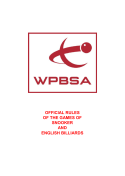 official rules of the games of snooker and english billiards