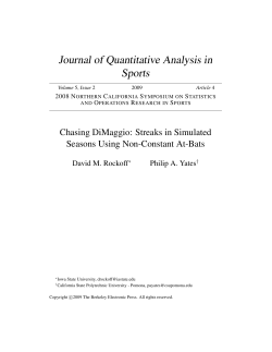 Journal of Quantitative Analysis in Sports