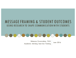 Message framing and student outcomes