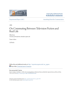 On Commuting Between Television Fiction and Real Life
