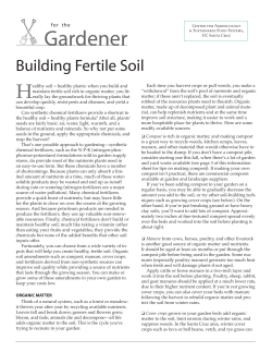 Building Fertile Soil - CASFS - University of California, Santa Cruz