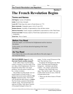 The French Revolution Begins