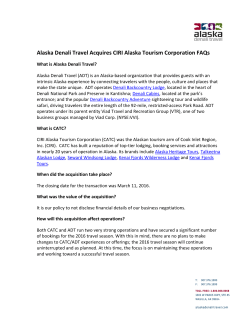 Alaska Denali Travel Acquires CIRI Alaska